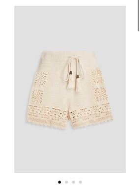 Zimmermann Cream Crochet Tassel-Detail Shorts Zimmermann size 0